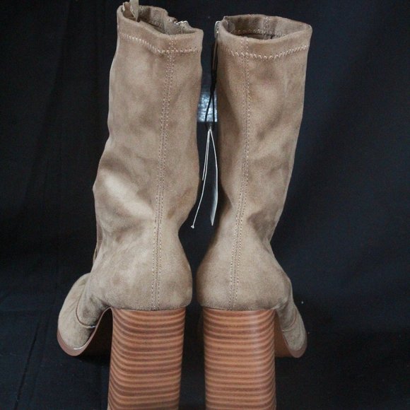 NEW ZARA STRETCH FABRIC BLOCK HEELS ANKLE BOOTS - Picture 5 of 5
